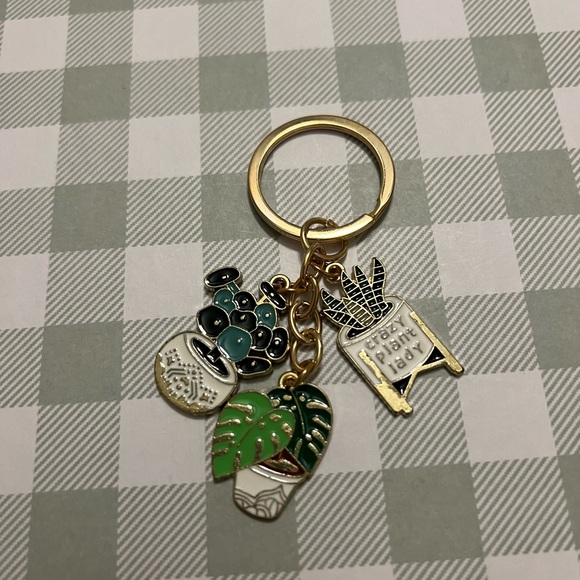 Gold Plant Lady Charm Keychain - Picture 2 of 6